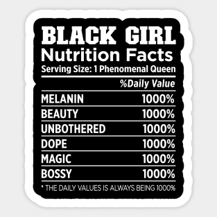 Black Girl Nutrition Sticker